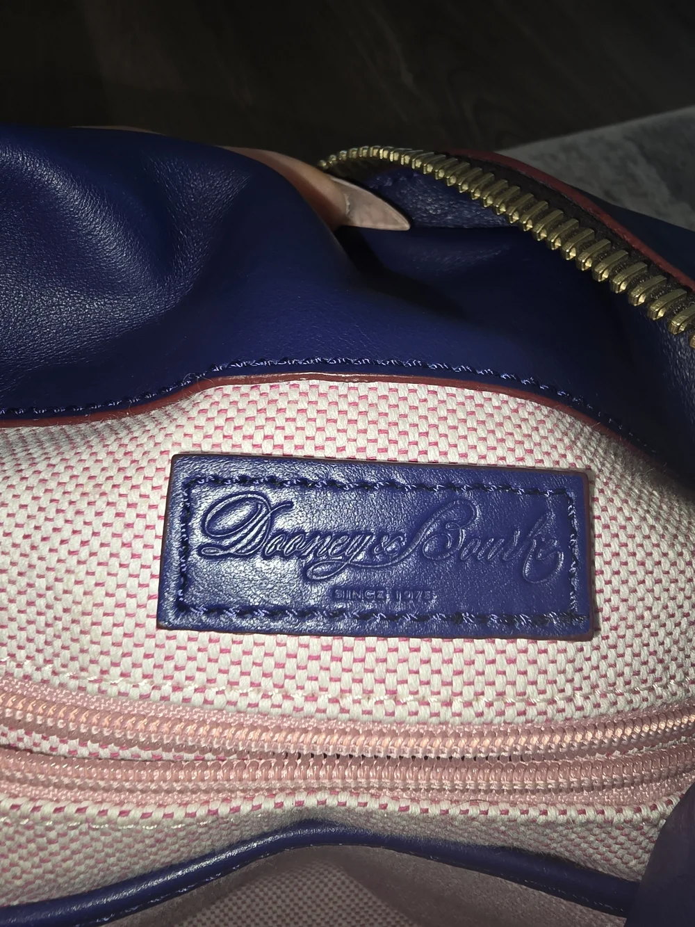 Dooney & Bourke Pebble Grain Mackenzie Hobo Bag Midnight Blue